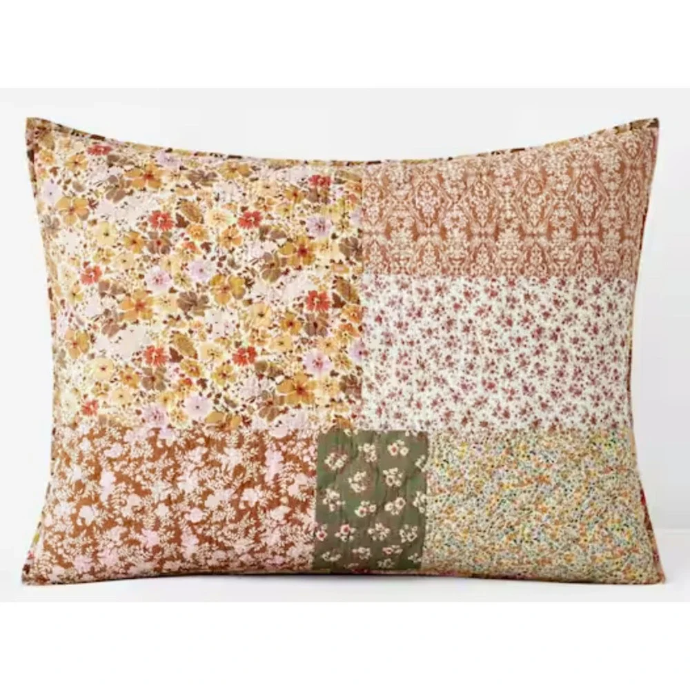 COMPANY STORE MINI FLORAL GARDEN PATCHWORK SHAM STANDARD